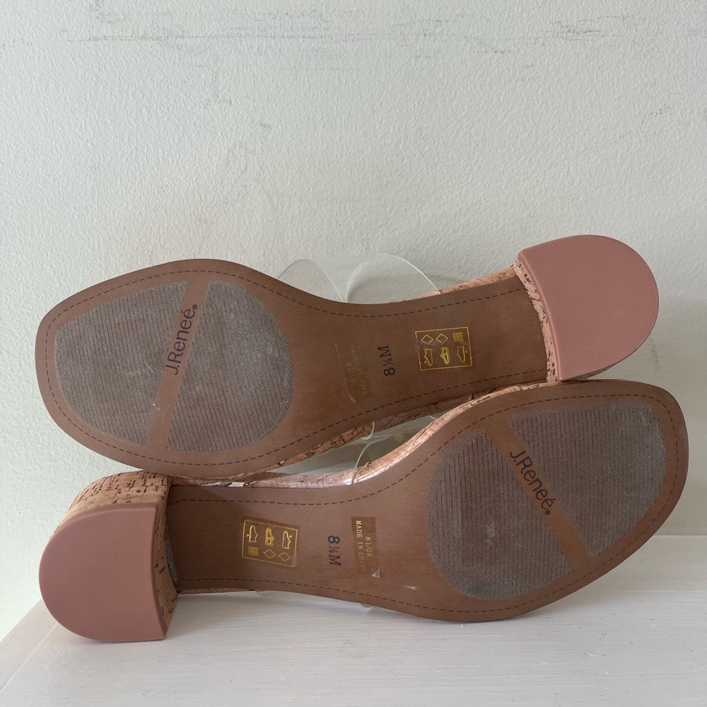 J.Renee Beeutiful Gold and Tan Floral Women’s Block Heels Sandals Size 8.5 NWOT - Picture 10 of 12
